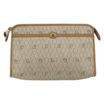 Christian Dior Vintage Honeycomb Zip Pouch Canvas and Leather - image 17
