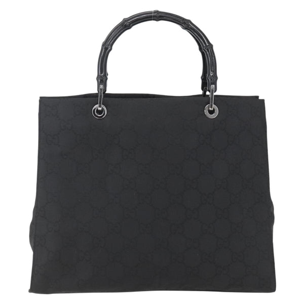 Gucci Vintage Bamboo Handle Tote GG Nylon Medium