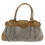 Salvatore Ferragamo Gancini handbag Suede - image 2