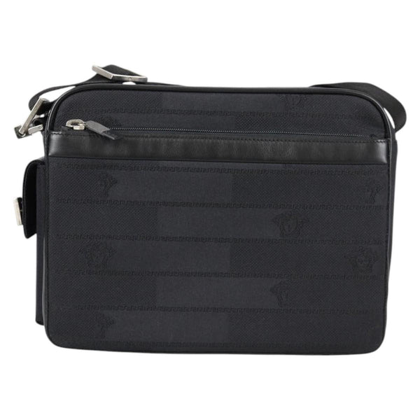 Versace Front Pocket Shoulder Bag Leather and Canvas - image 1