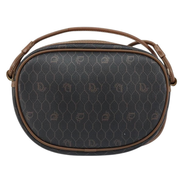 Christian Dior Vintage Honeycomb Shoulder Bag Canvas and Leather