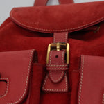 Gucci Vintage Bamboo Backpack Suede and Leather - image 12