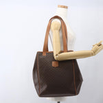 Celine Vintage Macadam Shoulder Bag Canvas and Leather - image 13