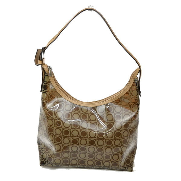 Salvatore Ferragamo Gancini Shoulder Bag Vinyl - image 1