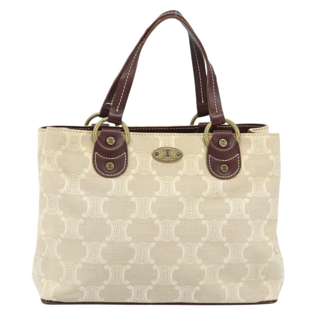 Celine Vintage Macadam Handbag Canvas and Leather - image 1