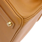 Hermes HAC Birkin Bag Brown Vache Natural with Gold Hardware 32 - image 8
