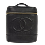 Chanel Vintage Timeless Cosmetic Case Caviar Tall - image 1