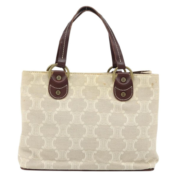 Celine Vintage Macadam Handbag Canvas and Leather