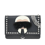 Fendi Karlito Wallet on Chain Studded Saffiano Leather - image 1