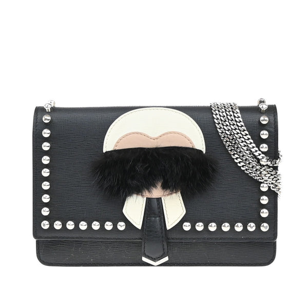 Fendi Karlito Wallet on Chain Studded Saffiano Leather - image 1