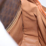 Celine Vintage Macadam Circle Logo Shoulder Bag Canvas and Leather - image 19