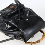 Gucci Vintage Bamboo Backpack Patent Mini - image 16