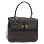 Celine Vintage Convertible Top Handle Bag Macadam Coated Canvas Medium - image 14