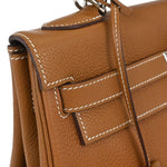 Hermes Kelly Handbag Brown Togo with Palladium Hardware 32 - image 15