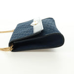 Christian Dior Vintage Chain Flap Shoulder Bag Diorissimo Canvas Medium - image 3