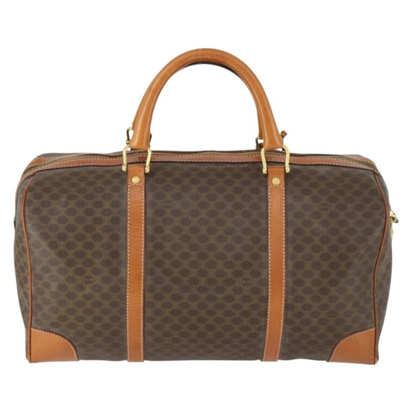 Celine Vintage Duffle Bag Canvas and Leather