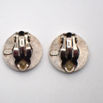 Chanel CC Cutout Round Clip-On Earrings Metal - image 2