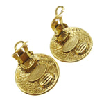Chanel CC Button Clip-On Earrings Metal - image 2