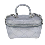 Chanel Classic Vanity Case with Chain Quilted Caviar Mini - image 13