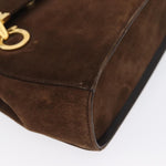 Salvatore Ferragamo Gancini handbag Suede - image 9