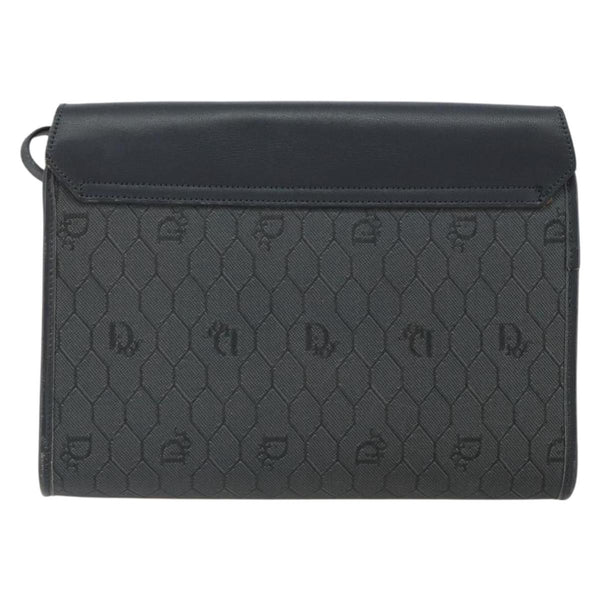 Christian Dior Vintage Honeycomb Flap Crossbody Bag Coated Canvas