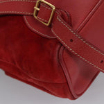 Gucci Vintage Bamboo Backpack Suede and Leather - image 10