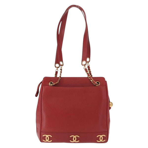 Chanel Vintage Metal CC Shoulder Bag Caviar Medium