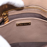 Miu Miu Madras Convertible Lock Tote Leather Medium - image 6