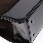 Chanel Vintage Logo Tote Suede Medium - image 11