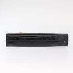 Salvatore Ferragamo Vintage Gancini Chain Shoulder Bag Patent Leather - image 16