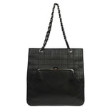 Chanel Chocolate Bar CC Tote Quilted Leather Small - image 1