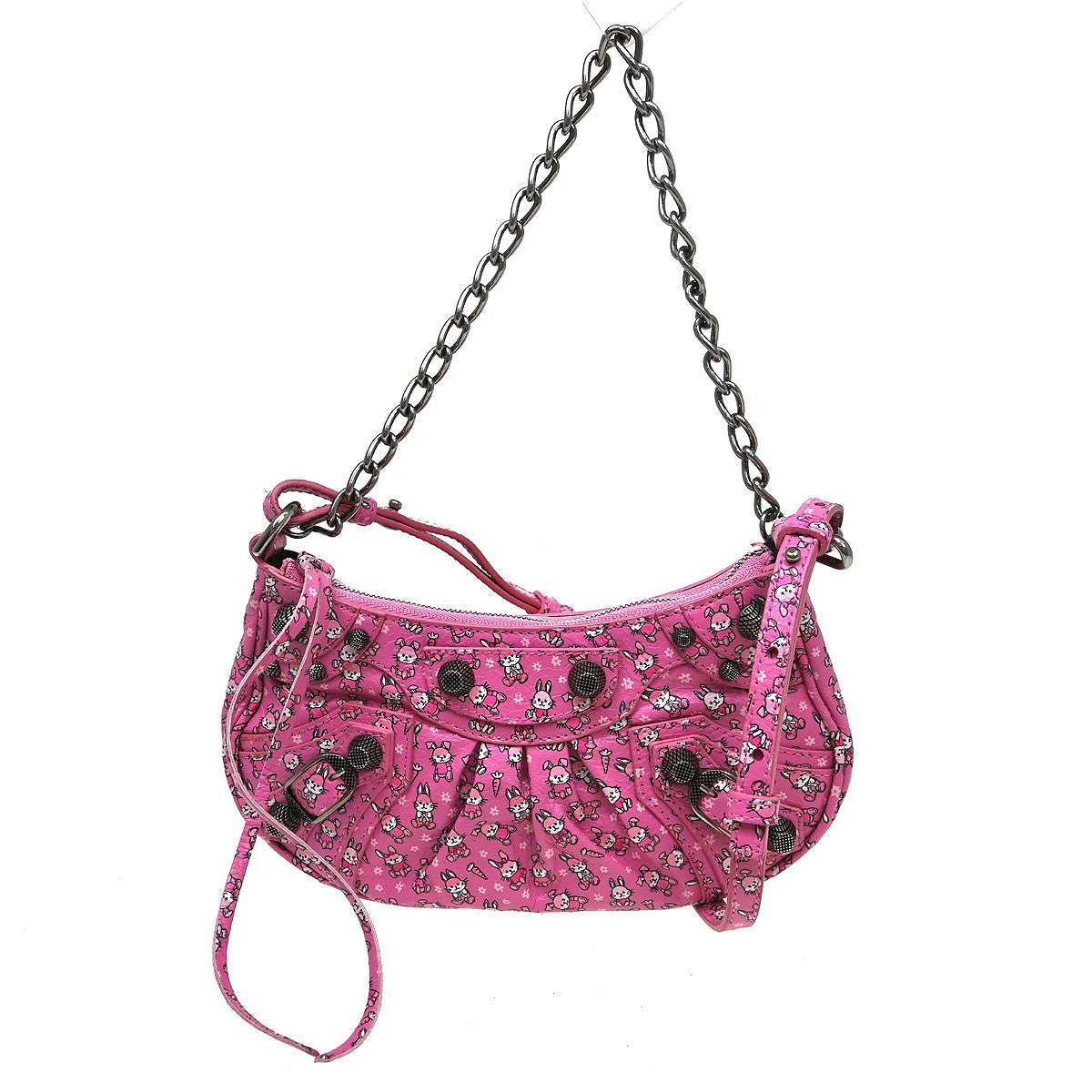 Balenciaga Le Cagole Giant Studs Shoulder Bag Printed Leather XS - image 1