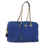Prada Chain Shoulder Bag Quilted Tessuto Large - image 18