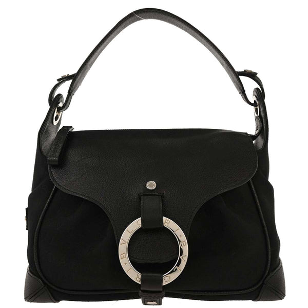 Bvlgari Logomania Shoulder Bag Canvas with Leather - image 1