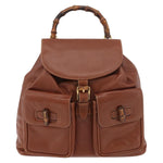 Gucci Vintage Bamboo Backpack Leather - image 1