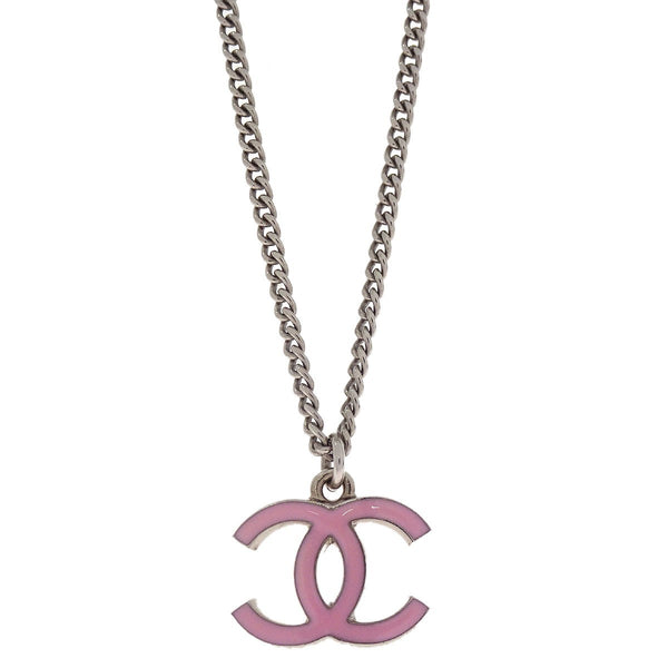Chanel Vintage CC Pendant Long Necklace Metal