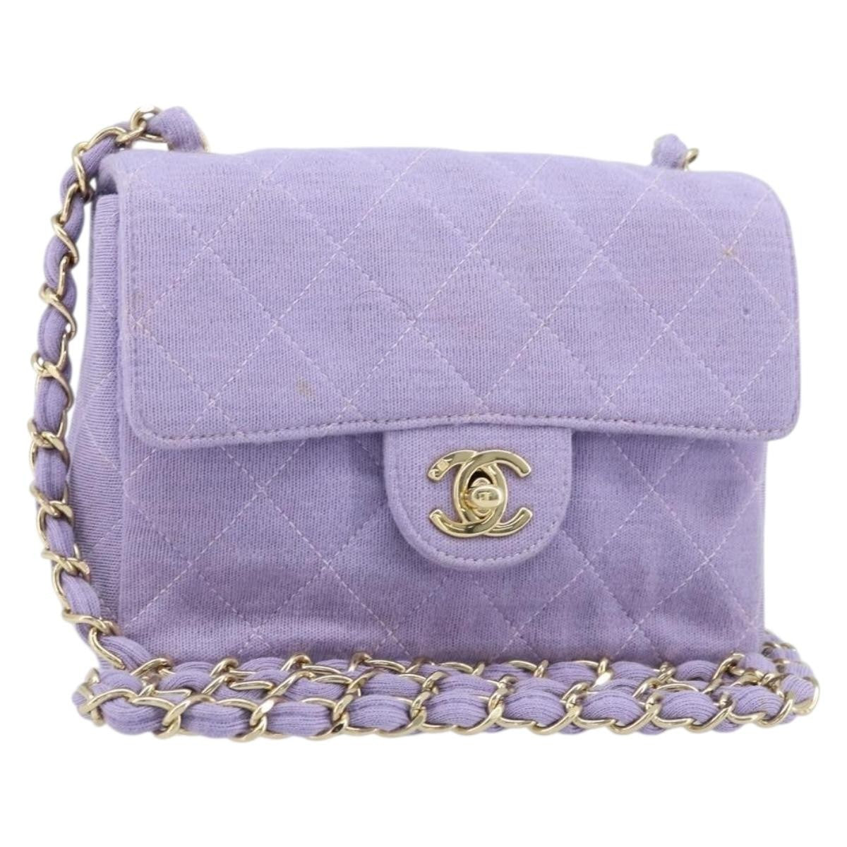 Chanel Square Classic Single Flap Bag Fabric - image 1