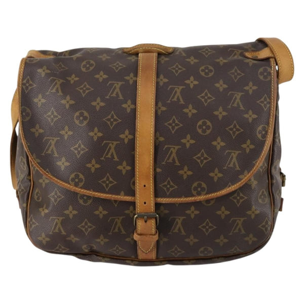 Louis Vuitton Saumur Handbag Monogram Canvas 35