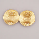 Chanel Vintage CC Round Clip-On Earrings Metal Small - image 5