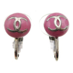 Chanel CC Round Clip-On Earrings Enamel with Metal - image 1