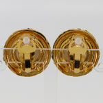 Chanel Vintage Round Clip-On Earrings Metal with Faux Pearl - image 2