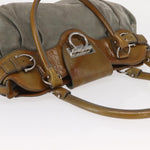 Salvatore Ferragamo Gancini handbag Suede - image 14