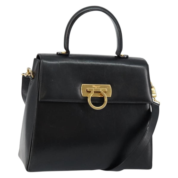 Salvatore Ferragamo Gancini Convertible Top Handle Bag Leather Medium - image 1