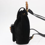 Gucci Vintage Bamboo Backpack Suede Mini - image 3