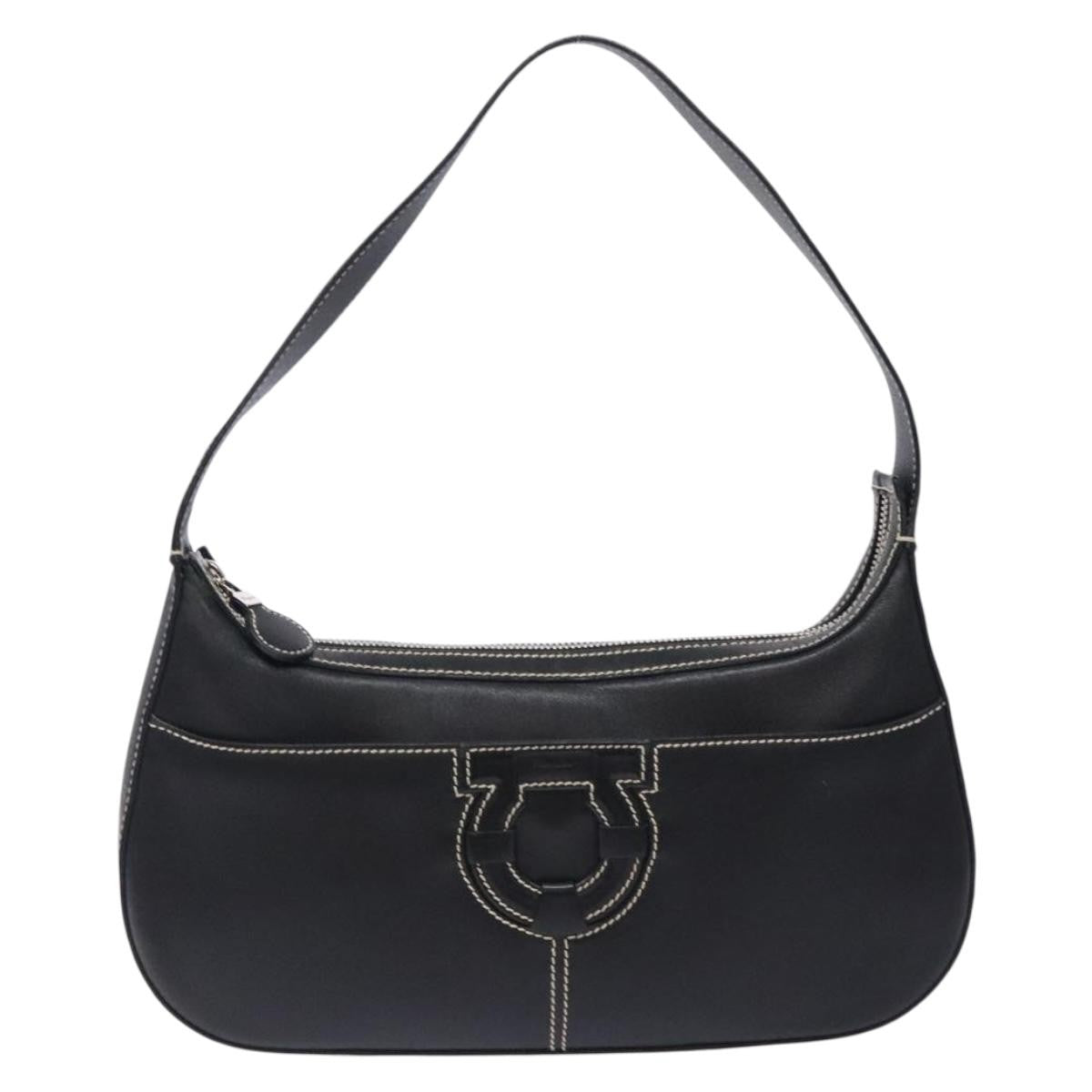 Salvatore Ferragamo Gancini Shoulder Bag Leather - image 1
