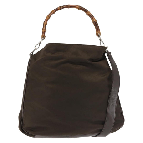Gucci Vintage Bamboo Handle Bag Nylon - image 1