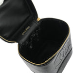 Chanel Vintage Timeless Cosmetic Case Caviar Small - image 9