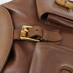 Gucci Vintage Bamboo Backpack Leather - image 13