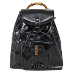 Gucci Vintage Bamboo Backpack Patent Mini - image 1