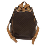 Celine Vintage Drawstring Flap Backpack Macadam Coated Canvas - image 2